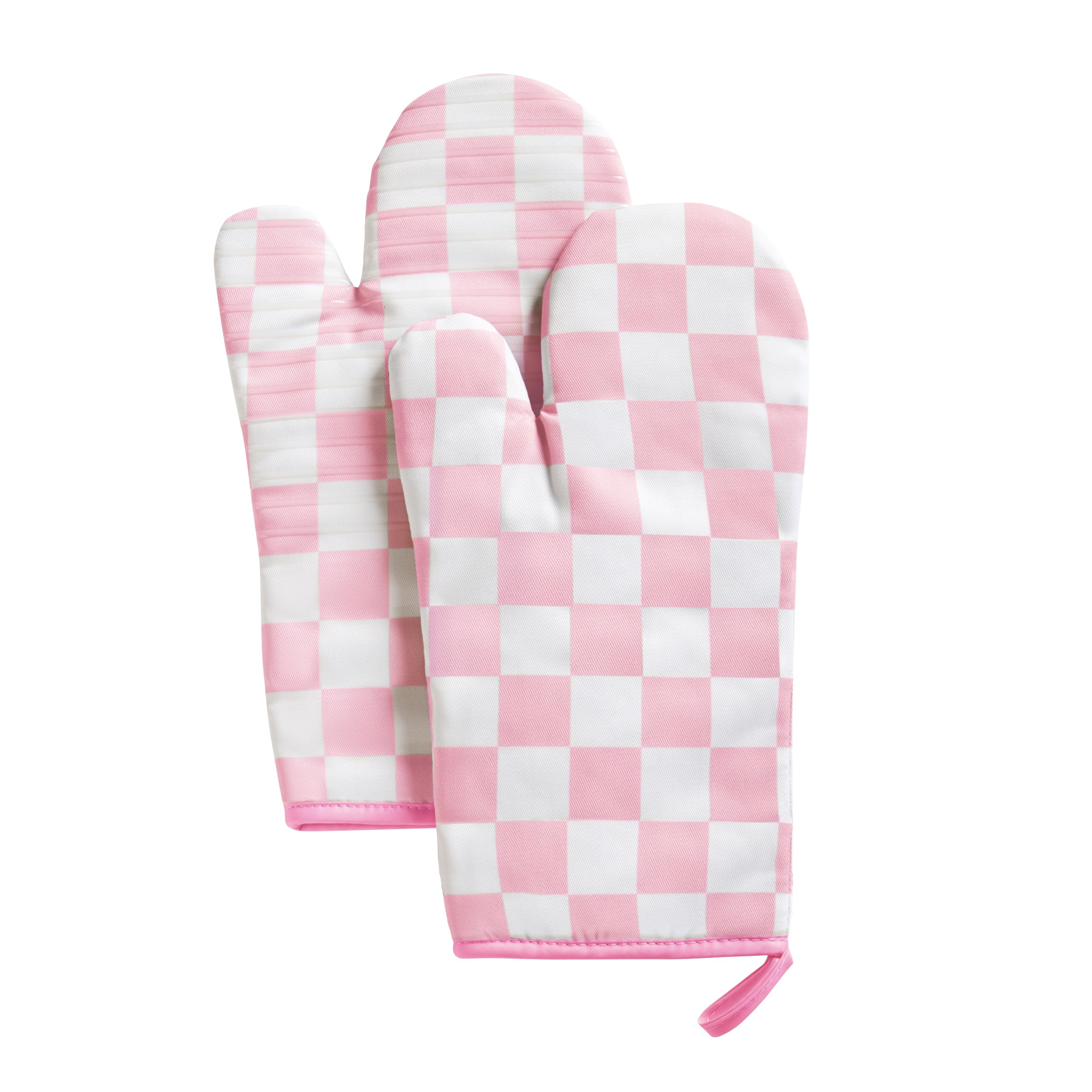 Amazon.com: Ohocut Pink Checkered Oven Mitts Heat Resistant
